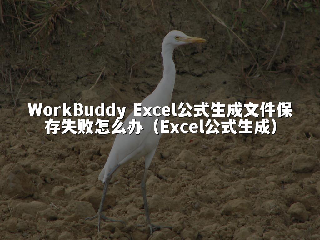 WorkBuddy Excel公式生成文件保存失败怎么办(Excel公式生成)