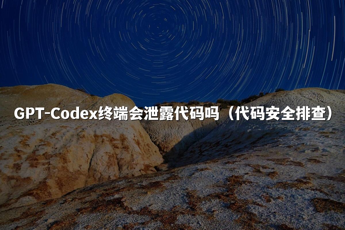 GPT-Codex终端会泄露代码吗（代码安全排查）
