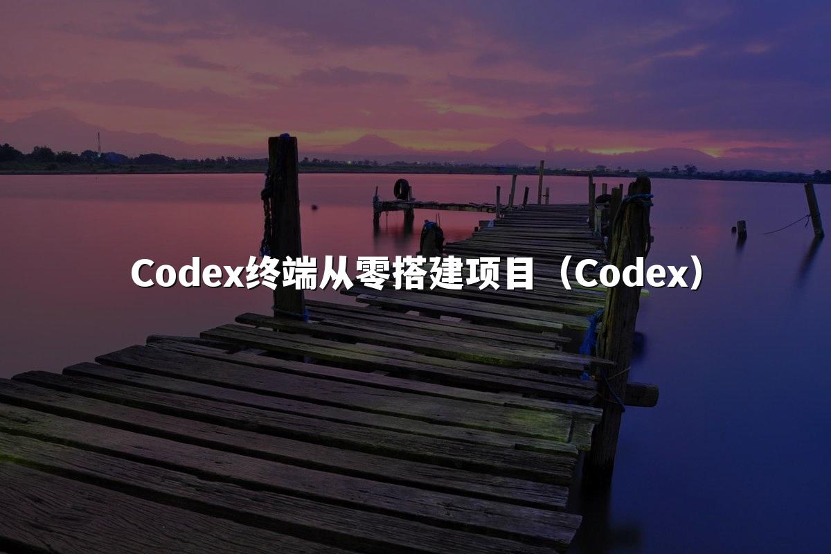 Codex终端从零搭建项目（Codex）