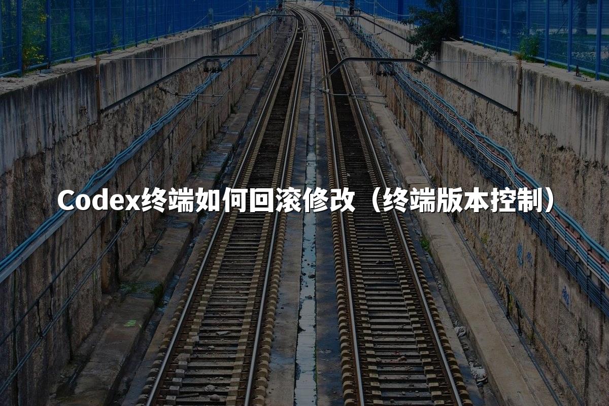 Codex终端如何回滚修改（终端版本控制）