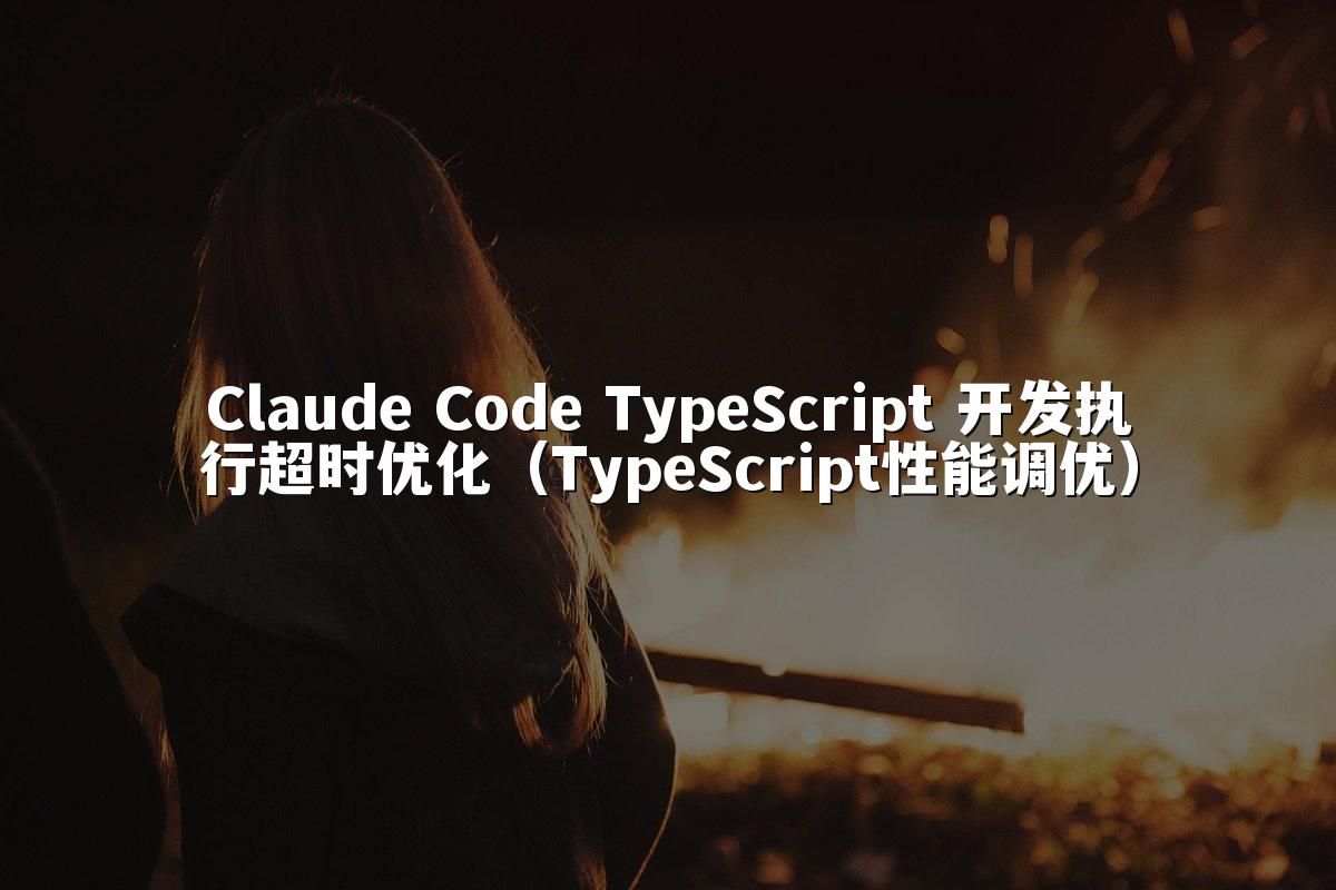 Claude Code TypeScript 开发执行超时优化（TypeScript性能调优）