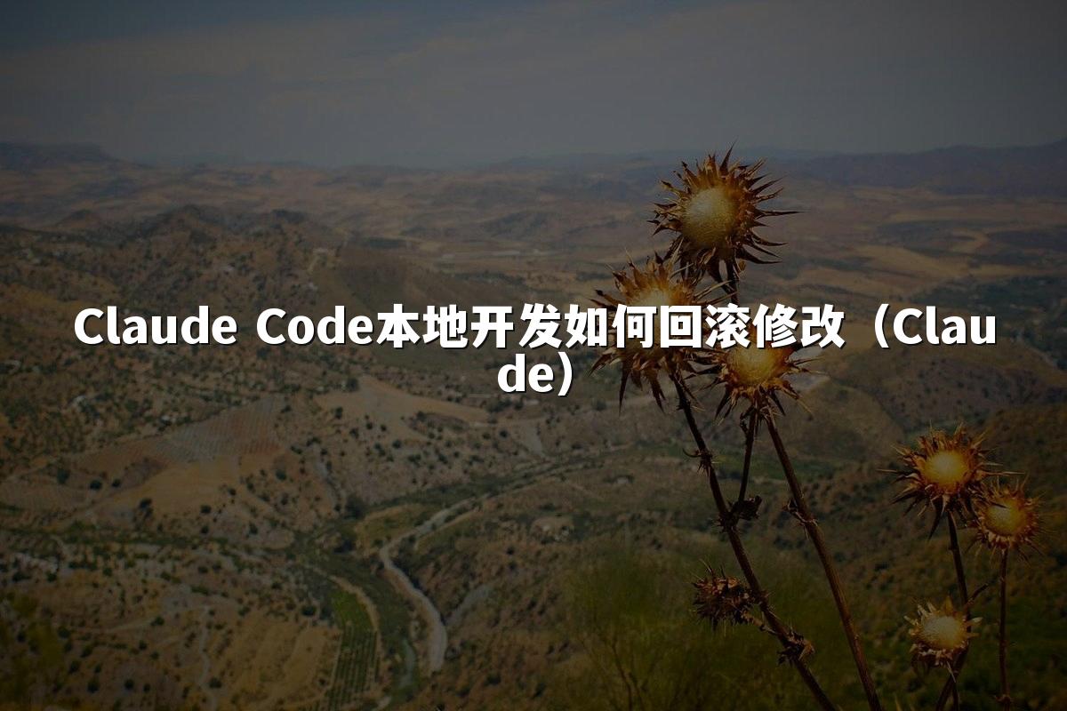 Claude Code本地开发如何回滚修改(Claude)