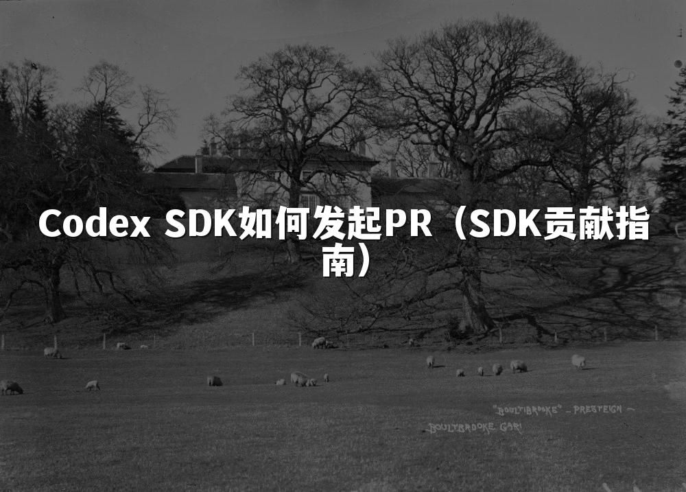 Codex SDK如何发起PR(SDK贡献指南)
