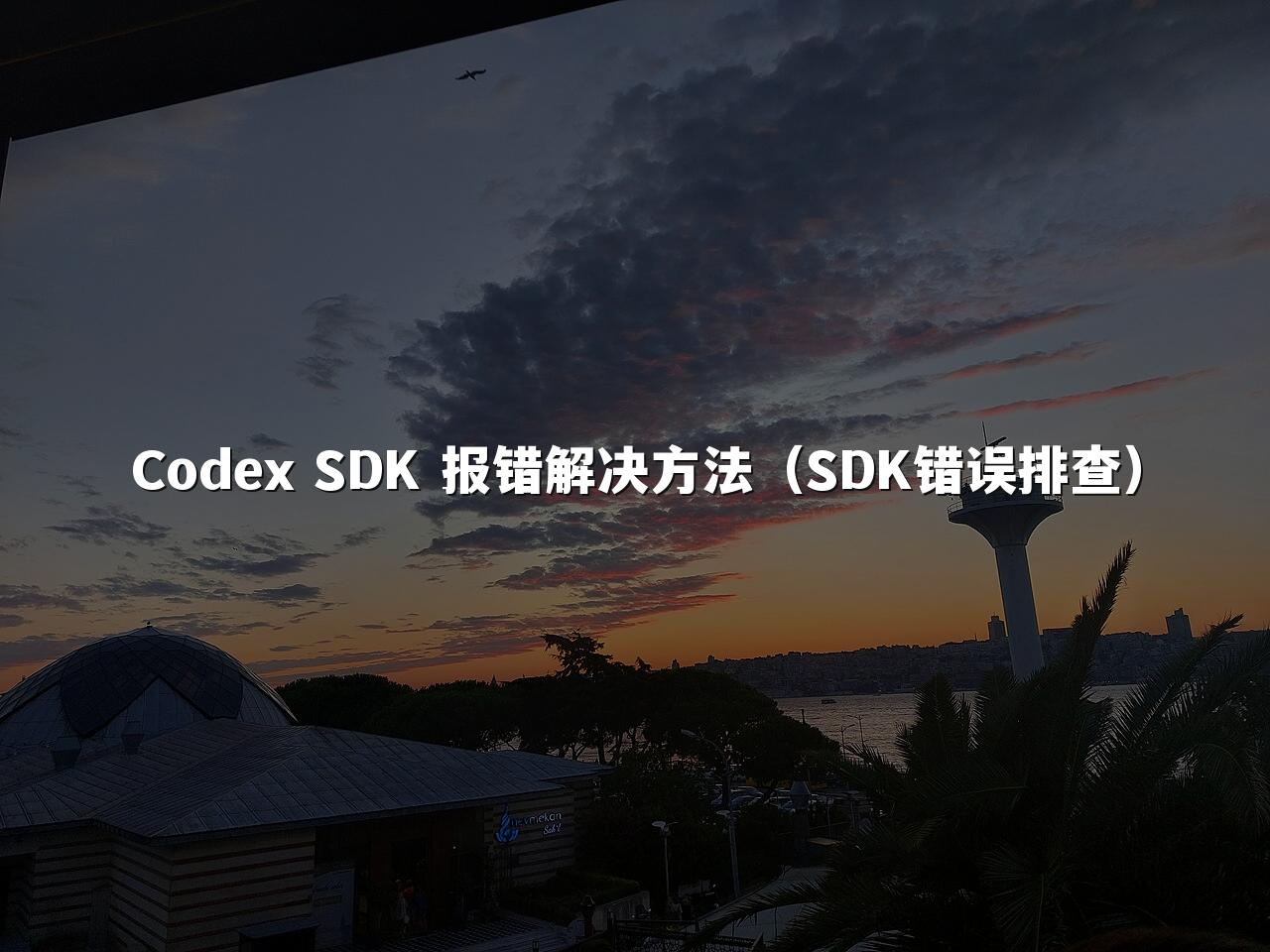 Codex SDK 报错解决方法(SDK错误排查)