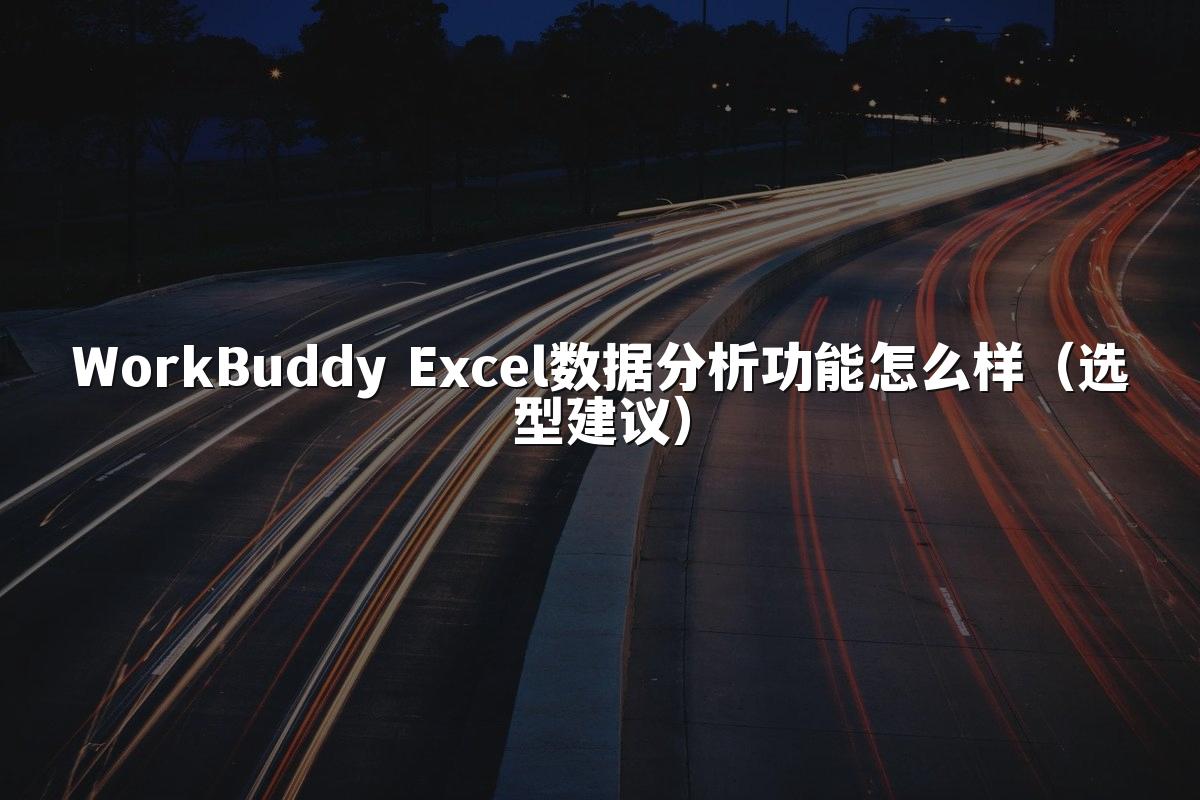 WorkBuddy Excel数据分析功能怎么样(选型建议)