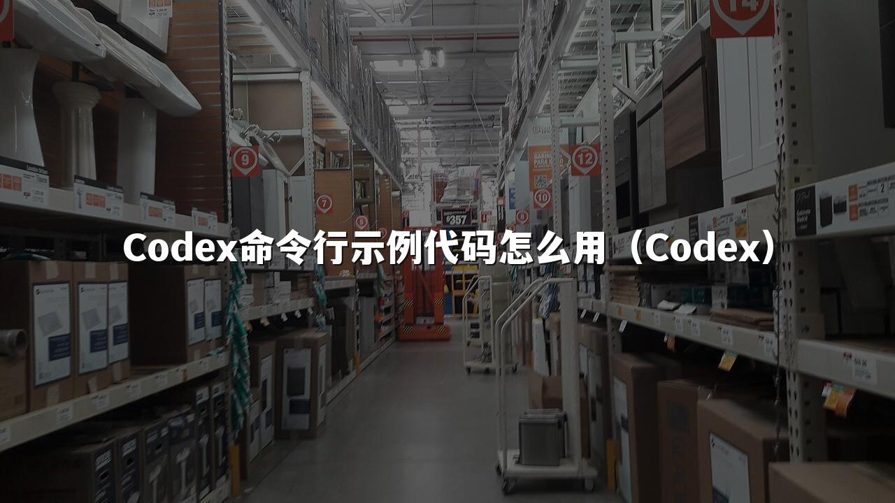 Codex命令行示例代码怎么用(Codex)