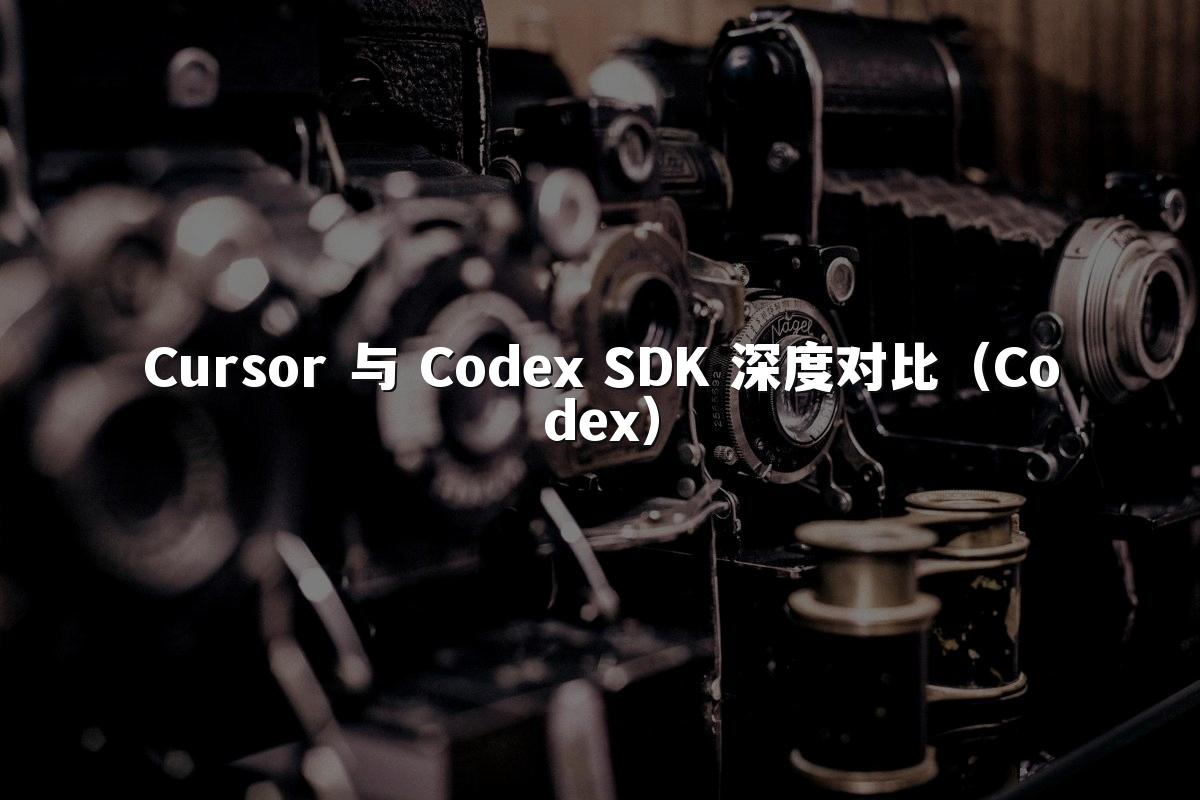 Cursor 与 Codex SDK 深度对比（Codex）