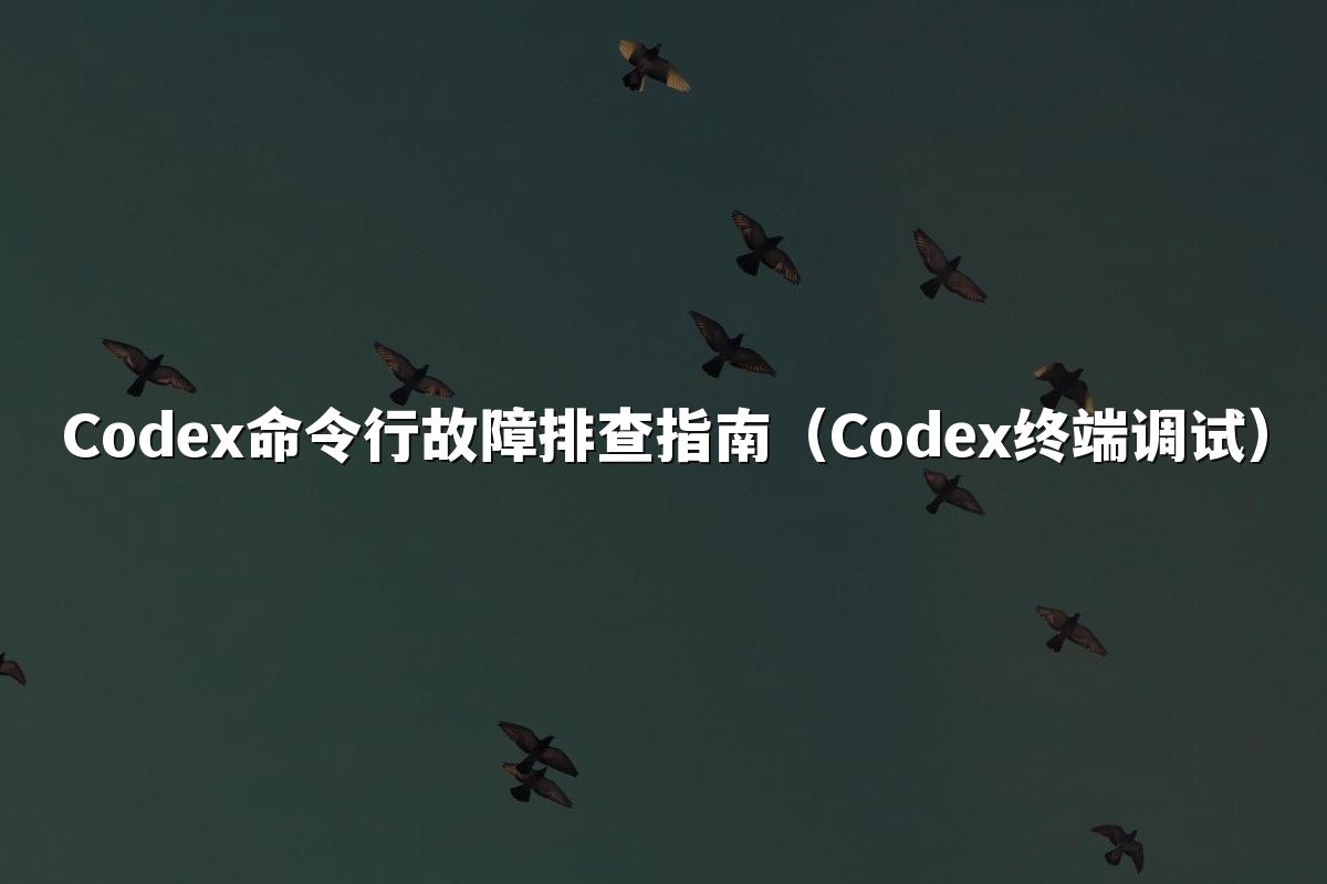 Codex命令行故障排查指南(Codex终端调试)
