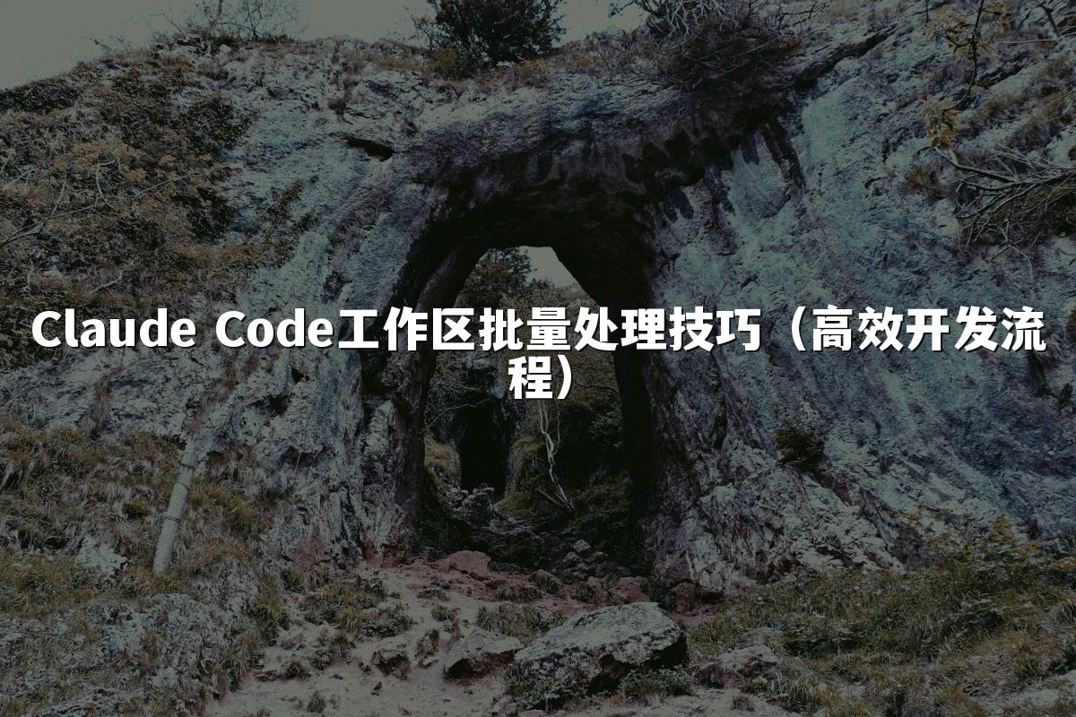 Claude Code工作区批量处理技巧（高效开发流程）