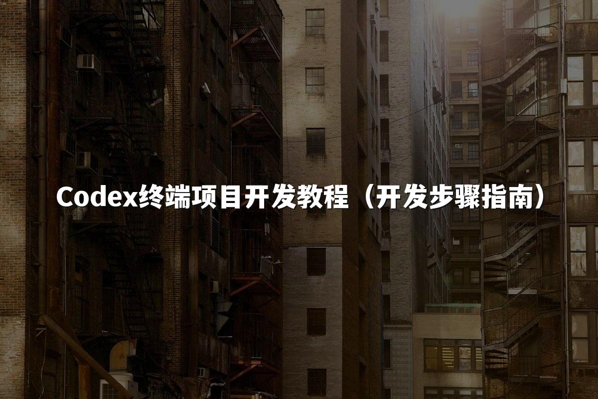 Codex终端项目开发教程(开发步骤指南)