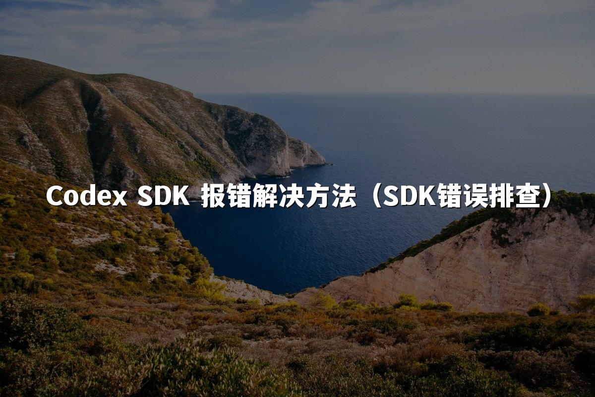 Codex SDK 报错解决方法（SDK错误排查）