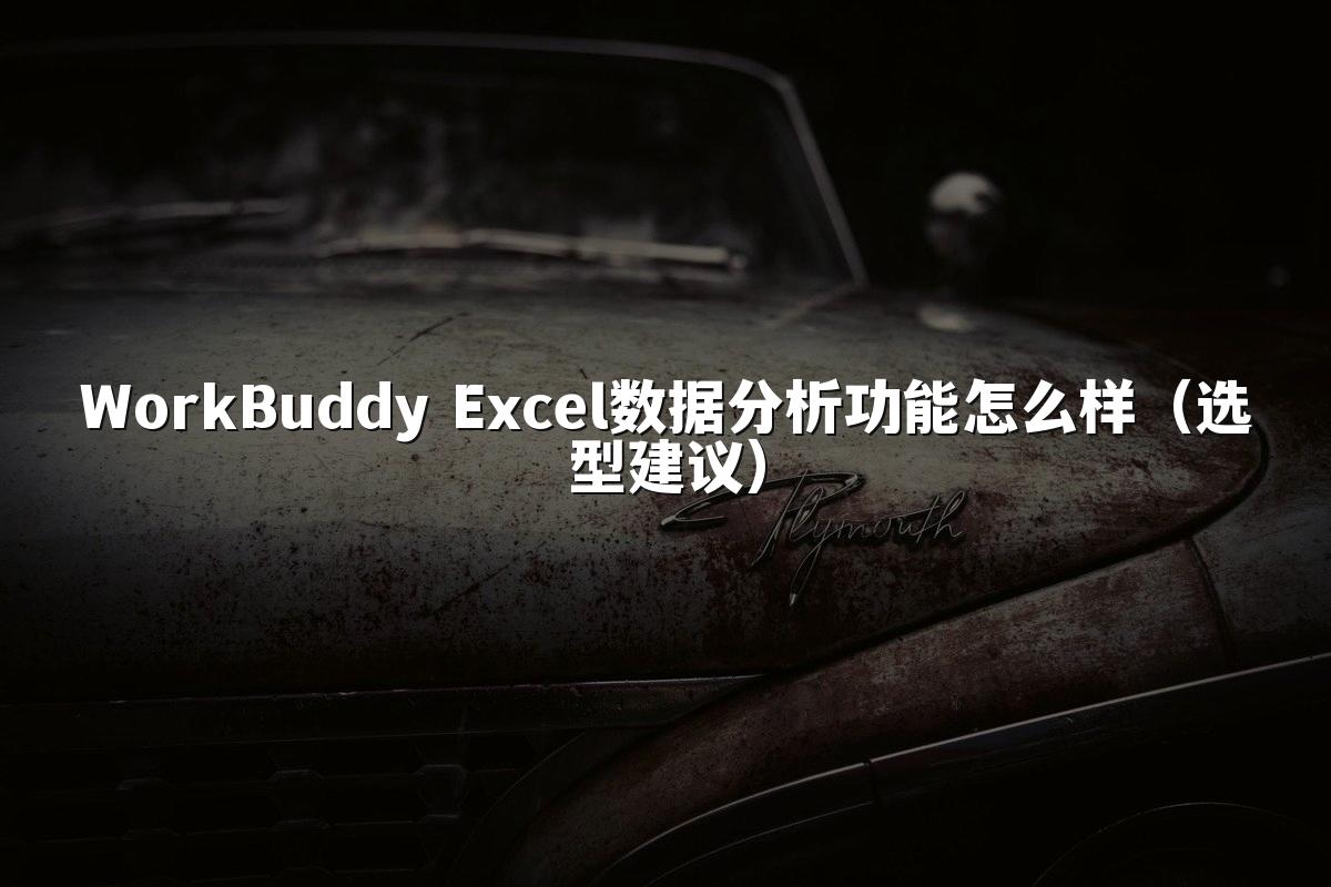 WorkBuddy Excel数据分析功能怎么样(选型建议)