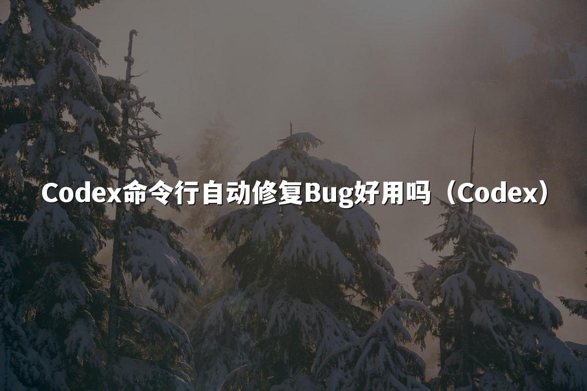 Codex命令行自动修复Bug好用吗（Codex）