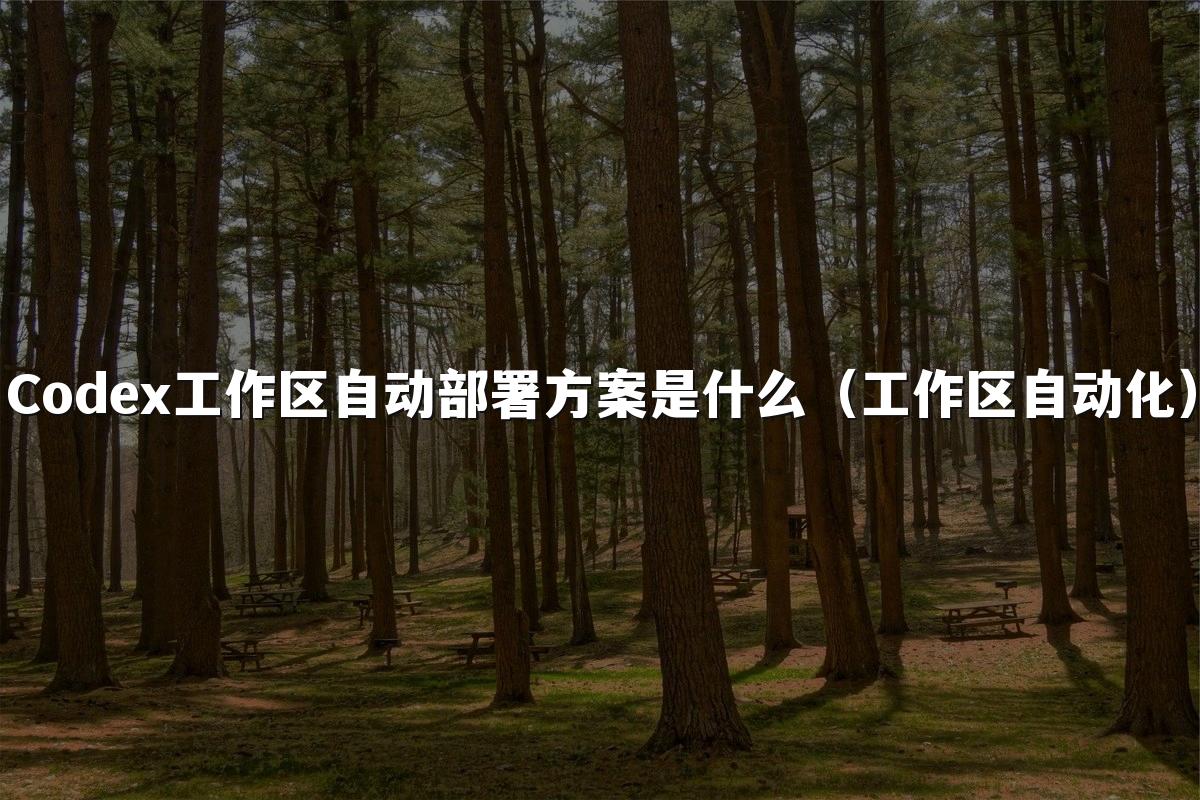 Codex工作区自动部署方案是什么(工作区自动化)