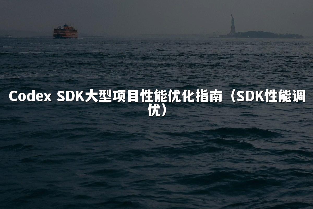 Codex SDK大型项目性能优化指南(SDK性能调优)