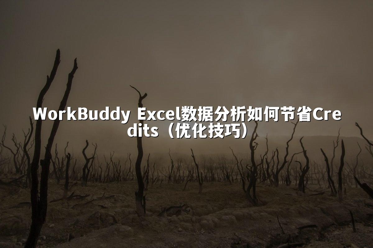 WorkBuddy Excel数据分析如何节省Credits(优化技巧)