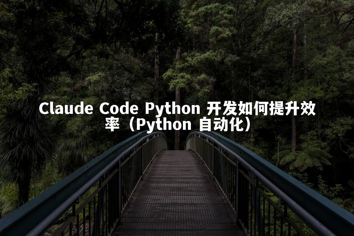 Claude Code Python 开发如何提升效率（Python 自动化）