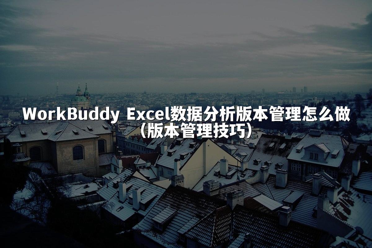 WorkBuddy Excel数据分析版本管理怎么做（版本管理技巧）
