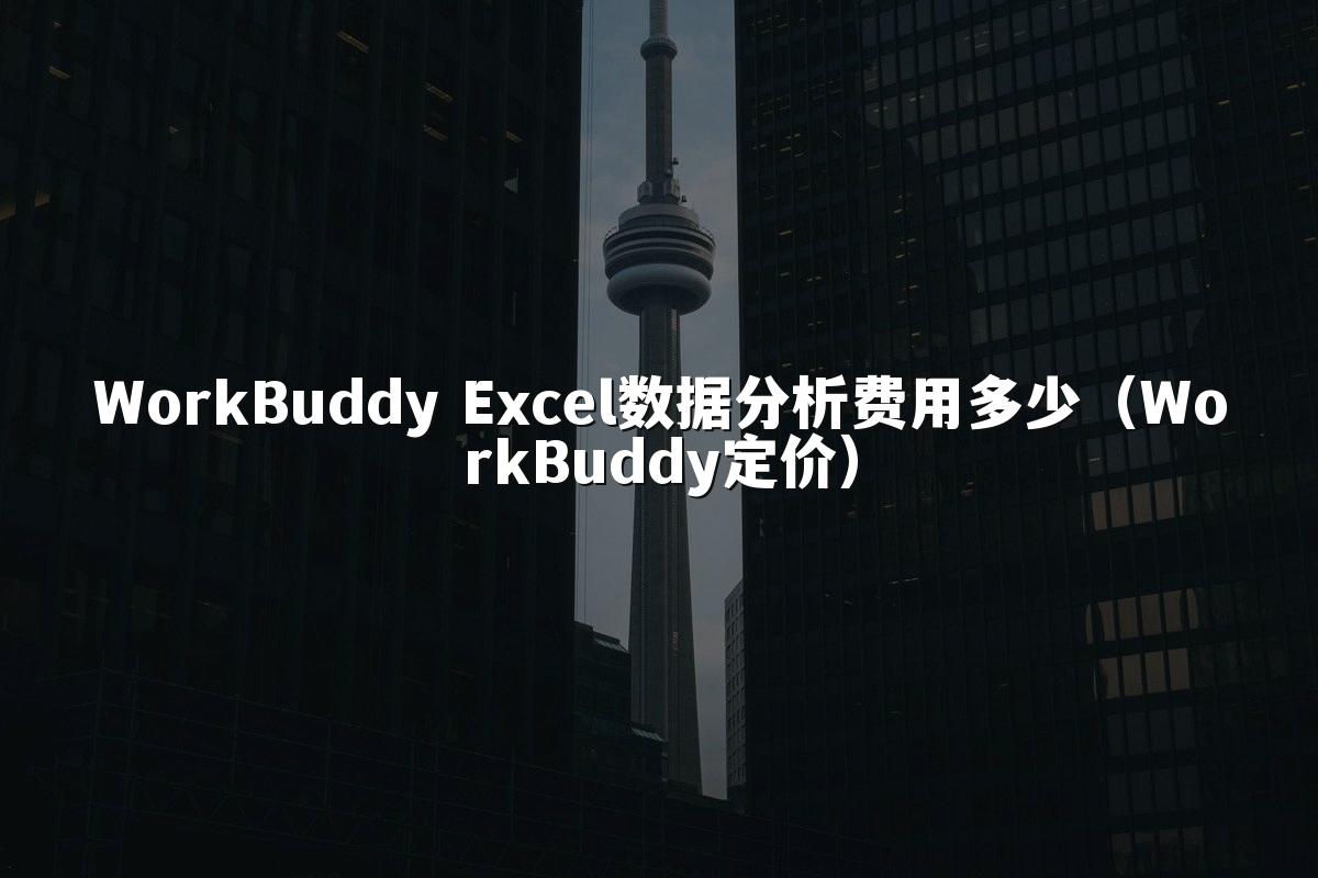 WorkBuddy Excel数据分析费用多少（WorkBuddy定价）