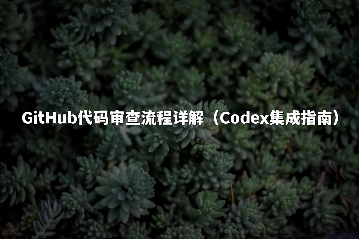GitHub代码审查流程详解(Codex集成指南)