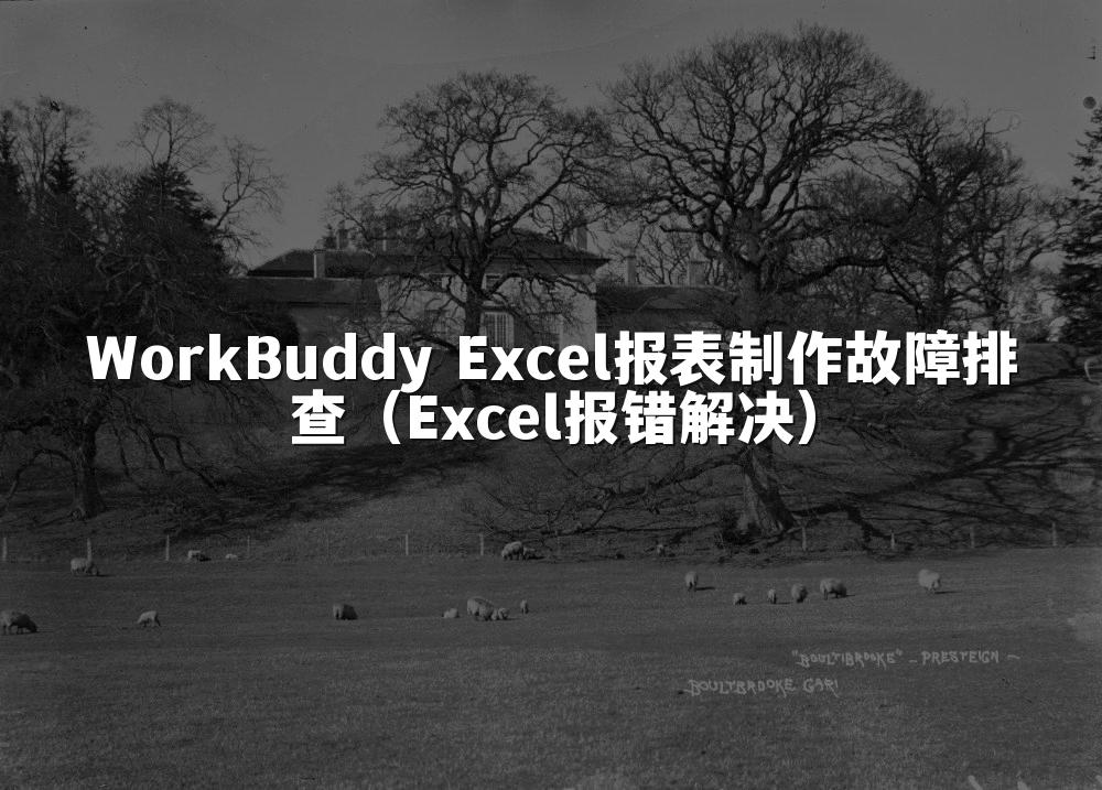 WorkBuddy Excel报表制作故障排查(Excel报错解决)