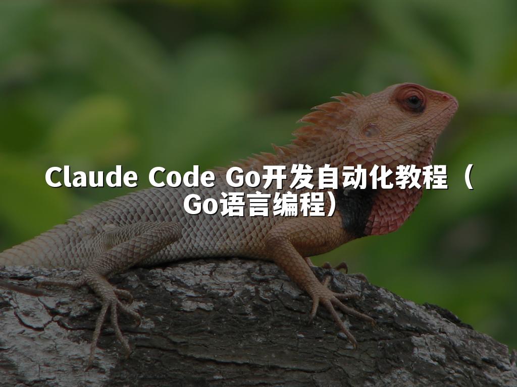 Claude Code Go开发自动化教程（Go语言编程）