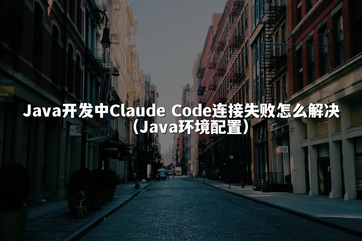 Java开发中Claude Code连接失败怎么解决(Java环境配置)