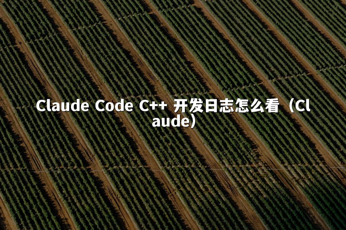 Claude Code C++ 开发日志怎么看(Claude)