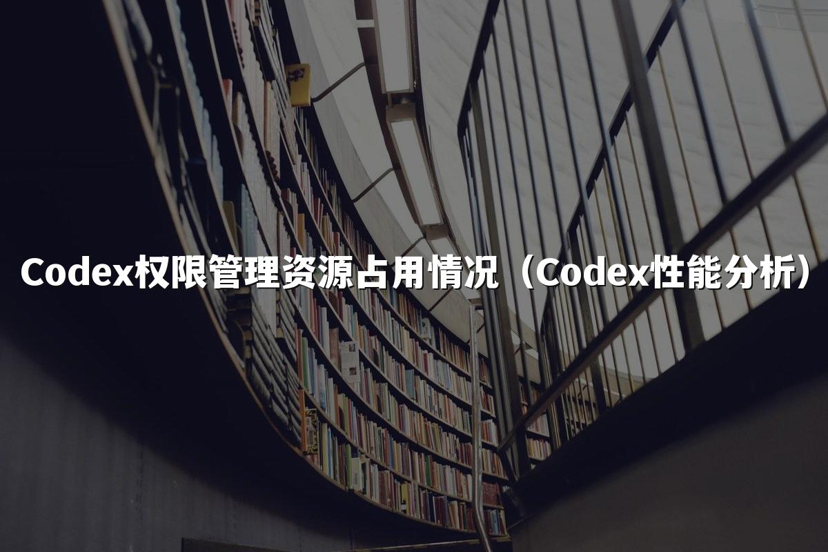 Codex权限管理资源占用情况（Codex性能分析）
