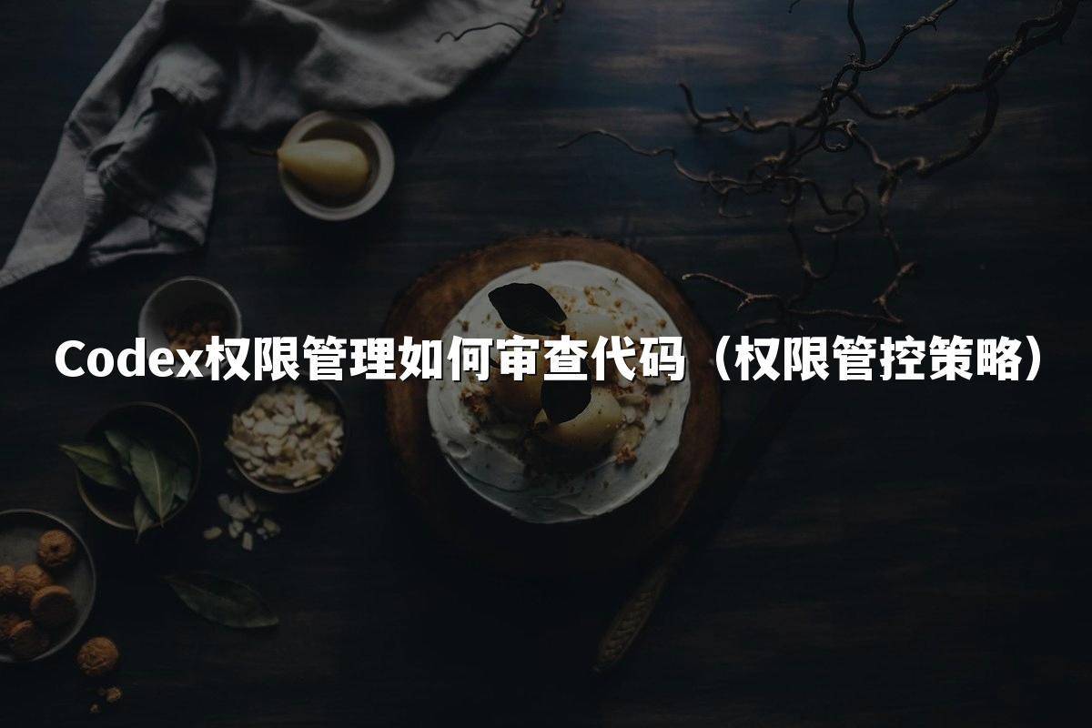 Codex权限管理如何审查代码（权限管控策略）