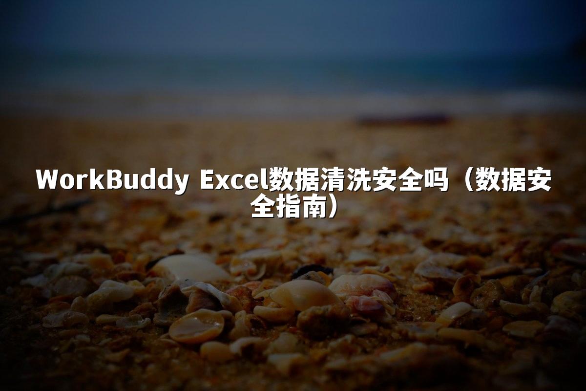 WorkBuddy Excel数据清洗安全吗（数据安全指南）