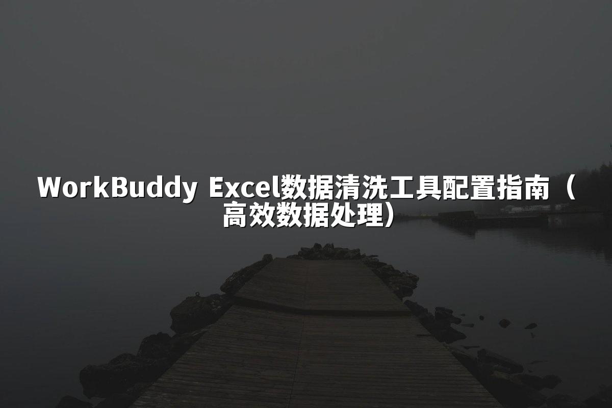 WorkBuddy Excel数据清洗工具配置指南(高效数据处理)