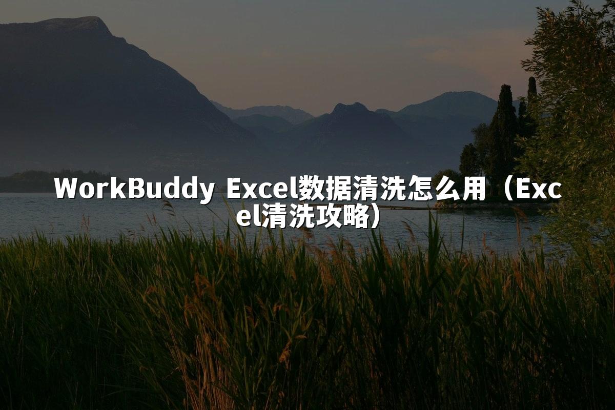 WorkBuddy Excel数据清洗怎么用（Excel清洗攻略）