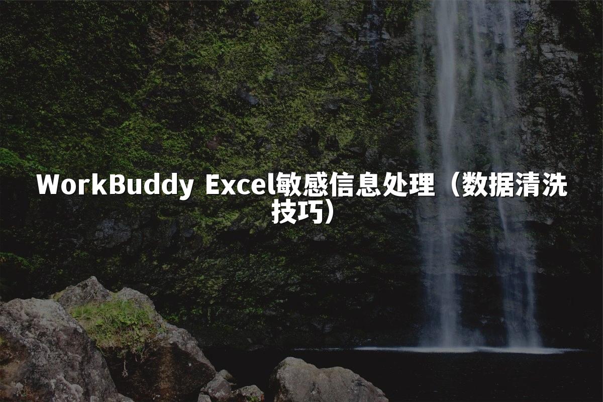 WorkBuddy Excel敏感信息处理（数据清洗技巧）