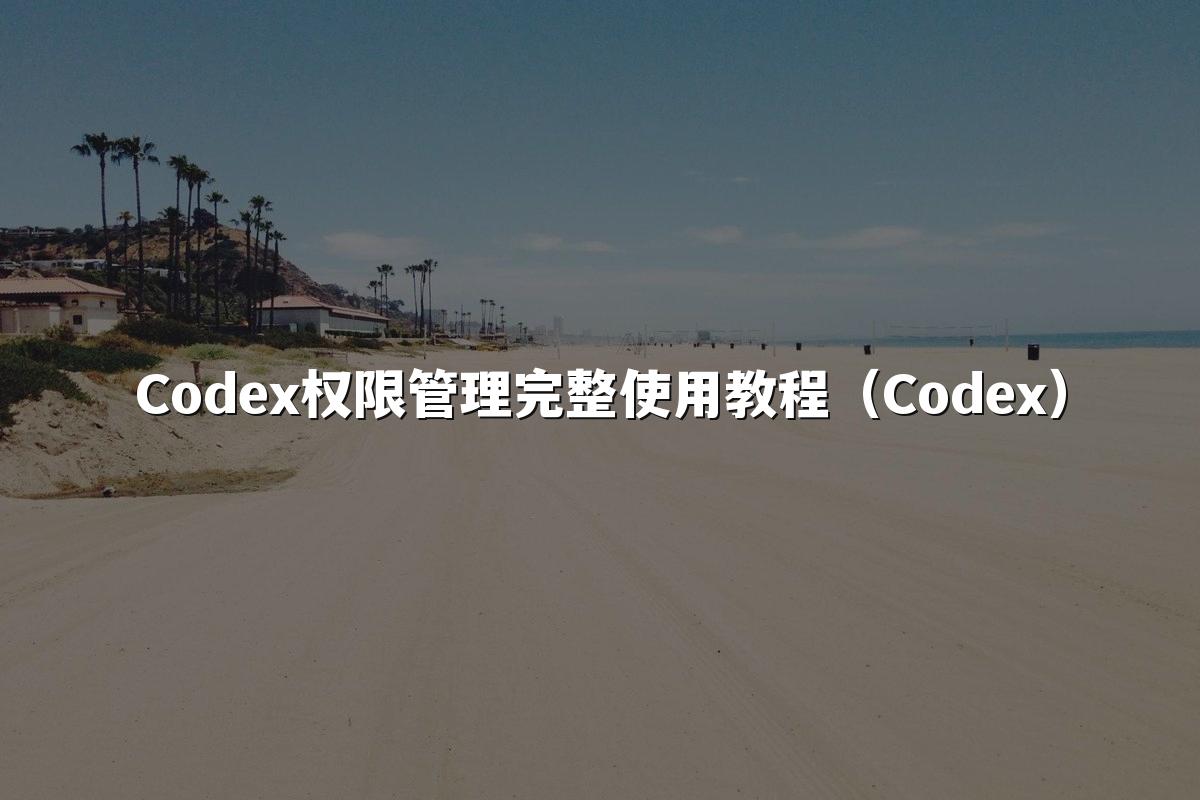 Codex权限管理完整使用教程(Codex)