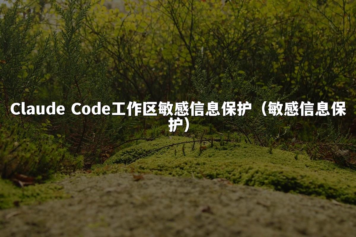 Claude Code工作区敏感信息保护(敏感信息保护)
