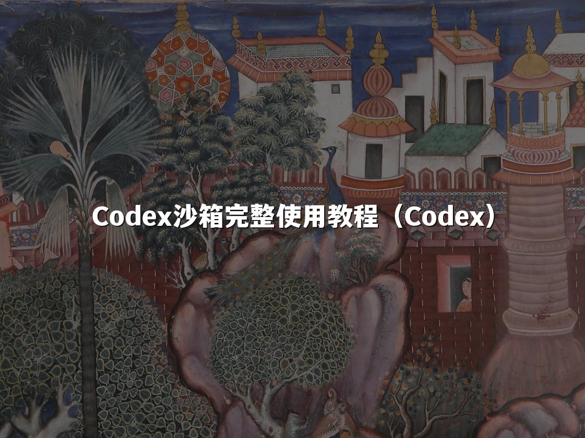 Codex沙箱完整使用教程（Codex）
