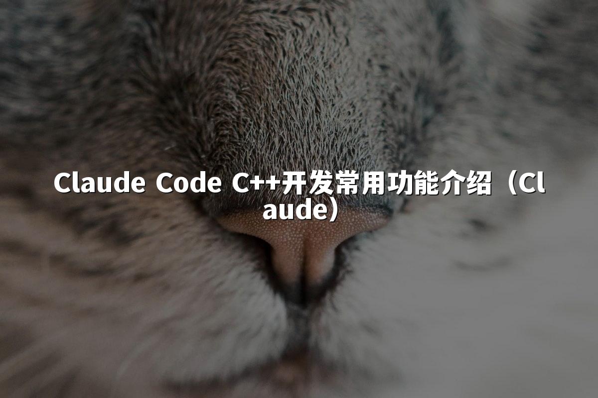 Claude Code C++开发常用功能介绍(Claude)