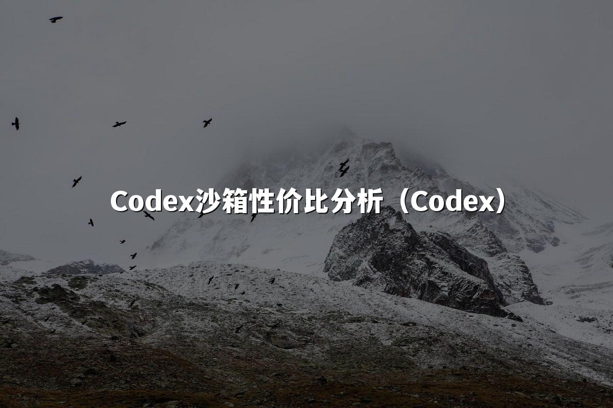 Codex沙箱性价比分析（Codex）