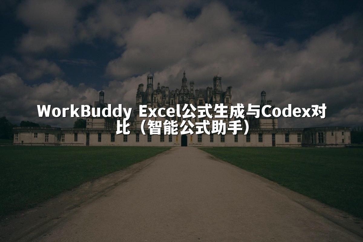 WorkBuddy Excel公式生成与Codex对比(智能公式助手)