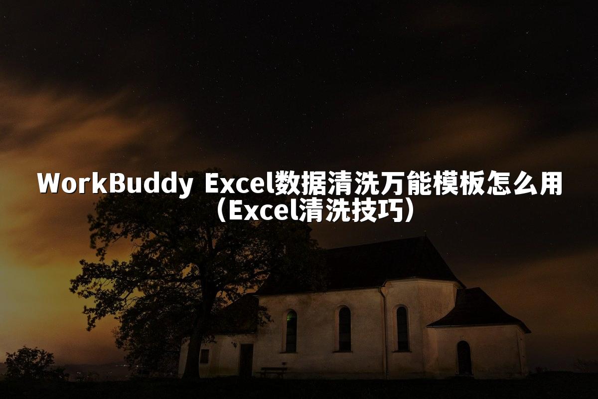 WorkBuddy Excel数据清洗万能模板怎么用（Excel清洗技巧）