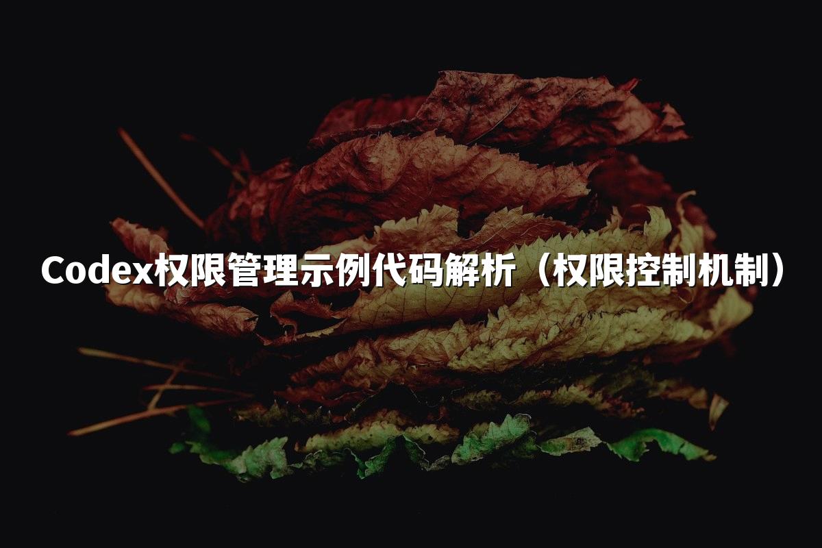 Codex权限管理示例代码解析（权限控制机制）