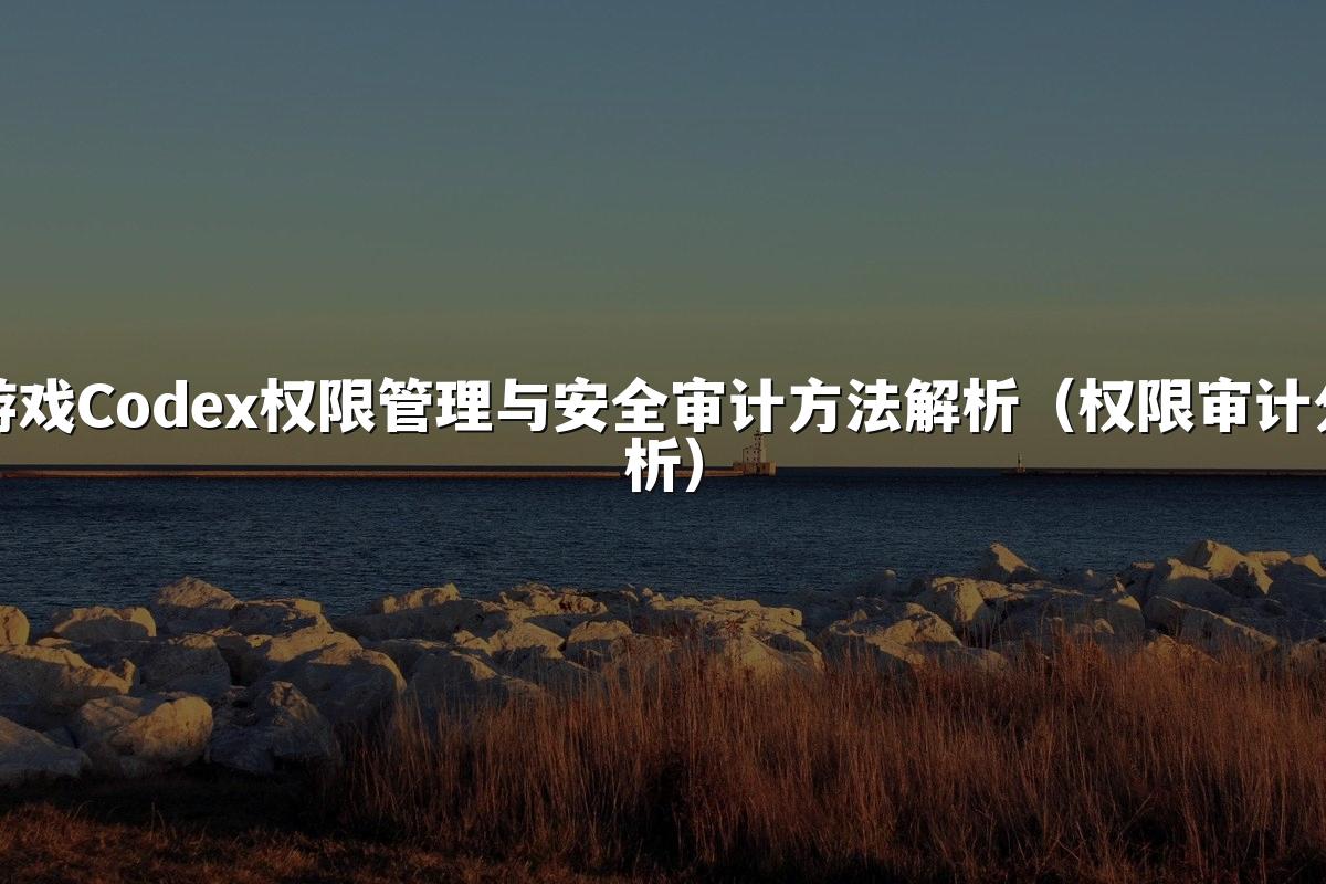 游戏Codex权限管理与安全审计方法解析（权限审计分析）