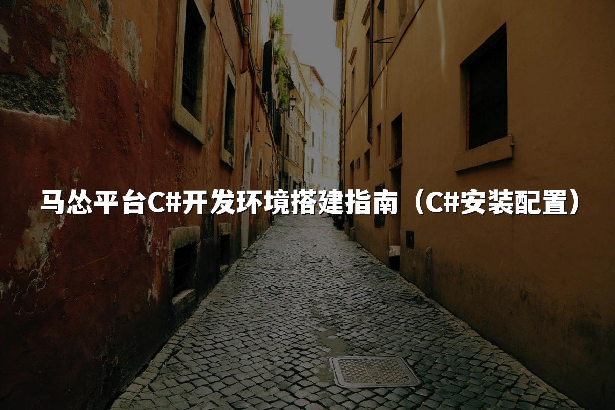 马怂平台C#开发环境搭建指南(C#安装配置)