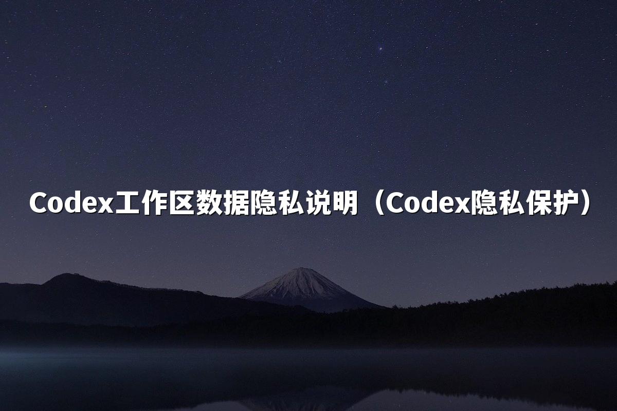Codex工作区数据隐私说明（Codex隐私保护）