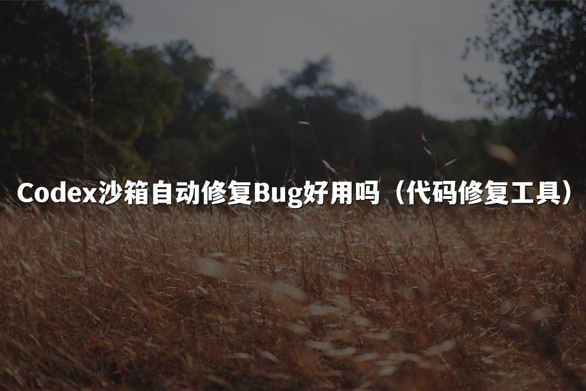 Codex沙箱自动修复Bug好用吗（代码修复工具）