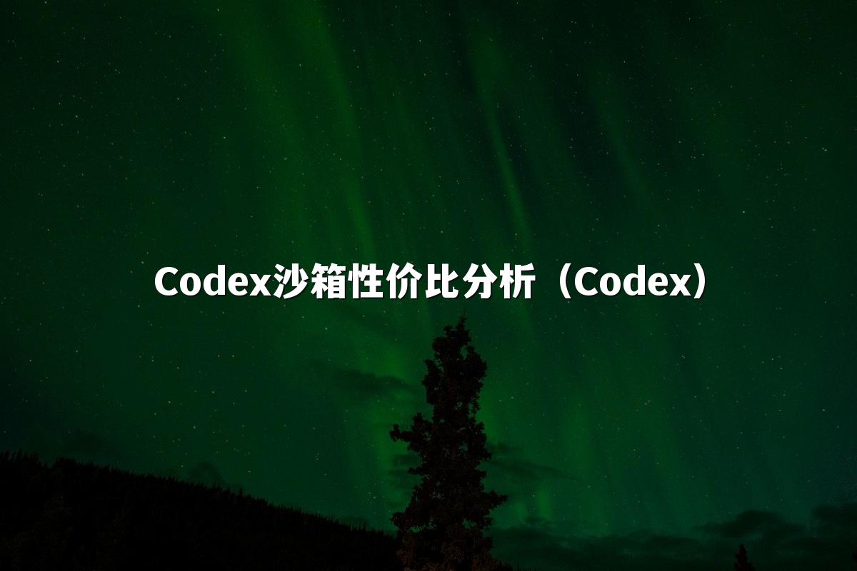 Codex沙箱性价比分析(Codex)