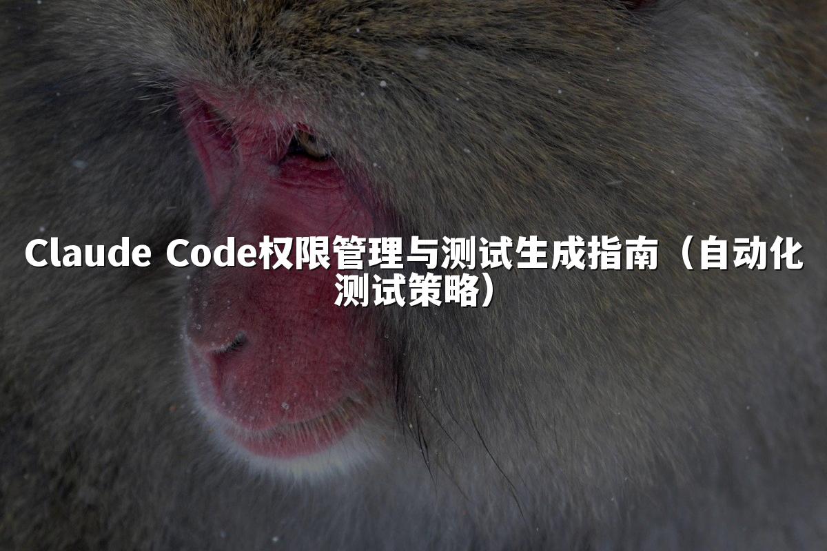 Claude Code权限管理与测试生成指南（自动化测试策略）