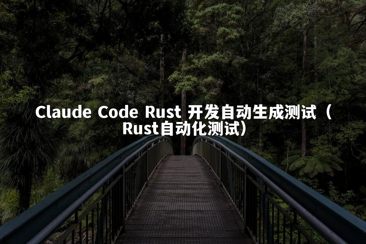 Claude Code Rust 开发自动生成测试（Rust自动化测试）