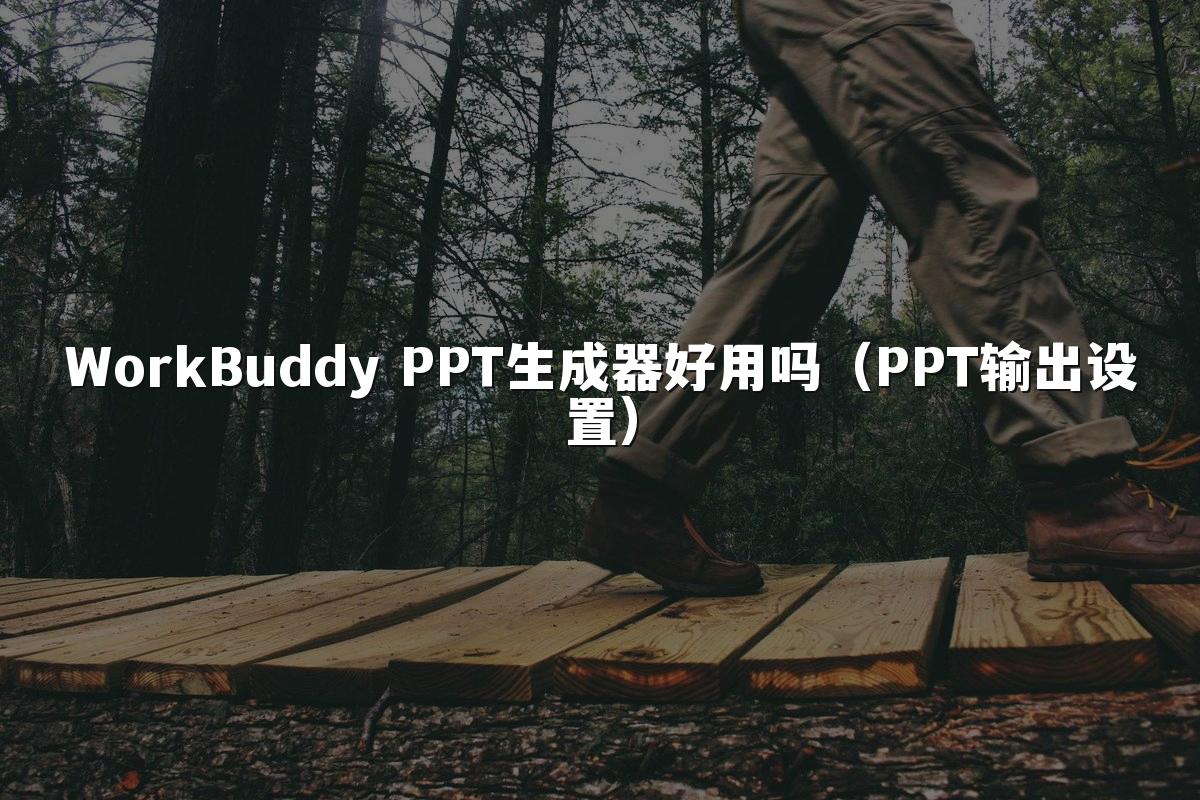 WorkBuddy PPT生成器好用吗(PPT输出设置)